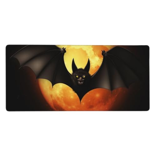 Grand tapis de souris bureau 90x40 cm motif chauve-souris pour la maison