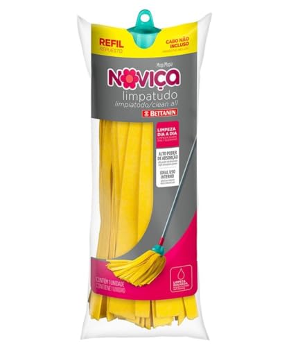 Refil Mop Limpatudo, Cor Amarela, Linha Noviça, Bettanin