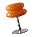 Egg Tart Glass Desk Lamp for Girls - Cute USB Table Lamp for Bedroom Dormitory (White)