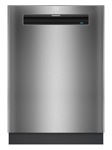 Siemens SN15ES06CS iQ500 Unterbau Geschirrspüler 60 cm, Made in Germany, Besteckschublade, sehr leise, smartStart, varioSpeed Plus, automatische Türöffnung, comfortControl, aquaStop, Gebürsteter Stahl