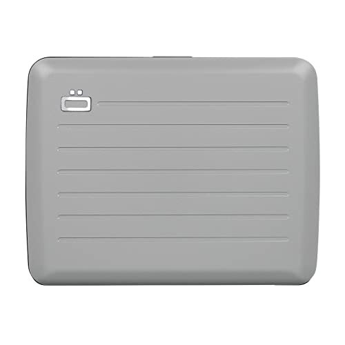 Image of OGON -DESIGNS- Aluminum wallet, Large capacity with metal lock, RFID Protection against fraud and demagnetization, Smart Case OSLO Large model