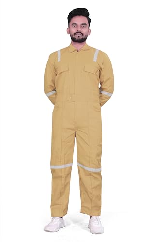 Men's Cotton Industrial Work WEAR Industrial Coverall Boiler Suit with Reflective Tape
