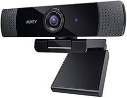 AUKEY FHD Webcam, 1080p Live Streaming Camera with Stereo Microphone, Desktop or Laptop USB Webcam for Widescreen Video...