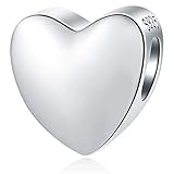 Sweet Heart Charms, Fit Pandora Valentines Day Necklace Bracelet, 925 Sterling Silver I Love You Beads, for My First Mothers Day/Christmas/Easter