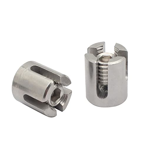 Abrazadera cruzada de acero inoxidable 316 para cable de 1/8 de 4 piezas 5