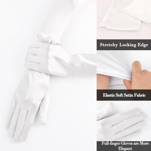 Princess Costumes Accessories for Women Silver Crown Headband Queen Tiara Long White Gloves and Sunglasses Set for Womens Princess Costume Party Cosplay Dress Up Bachelorette Party Decorations
