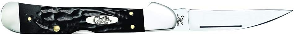 CASE XX WR Pocket Knife Copperlock Rough Black Synthetic Jig Item #18233 - (61549Lw SS) - Length Closed: 4 1/4 Inches