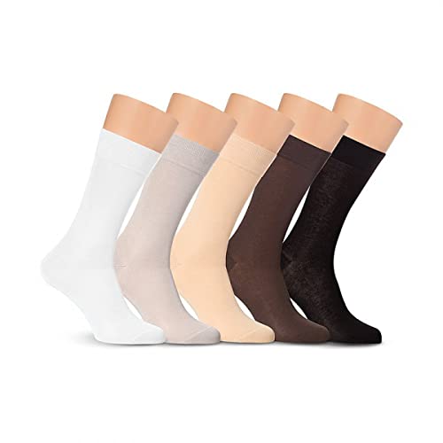 Dress Crew Silk Socks for Men, 3-pack (Medium, White)