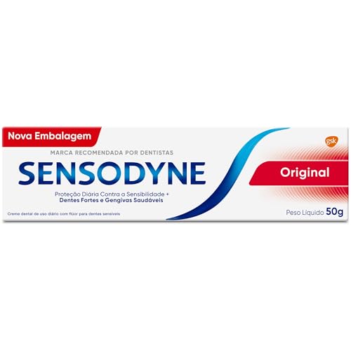 Sensodyne NOVO Creme Dental para Sensibilidade Original com Flúor, Dentes Fortes e Gengivas Saudáveis, 50g