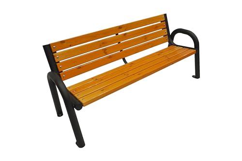 Primario Grande Banc de Jardin Extérieur en Bois - Banquette pour Parc, Devant Le Bureau - Primario Pinia, 175cm de Longueur Totale