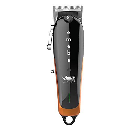 Image of Asbah Professional Emeba III Trimmer | Cordless Trimmer | Clipper With Guide Comb| One Year Warranty, Lifetime Repair & Services, Multicolor