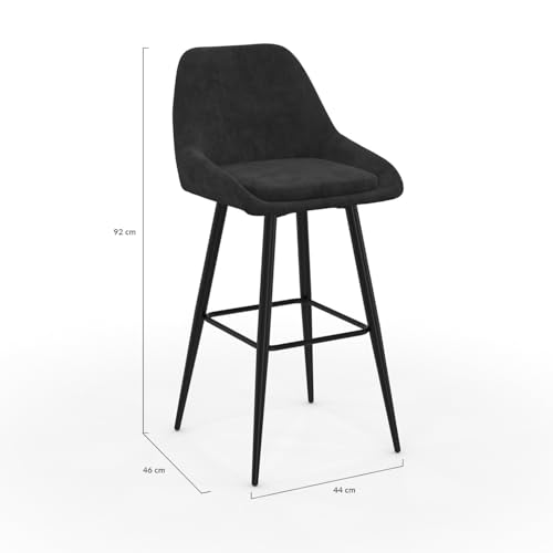 LOT 4 TABOURETS THALYA VELOURS - vue 3