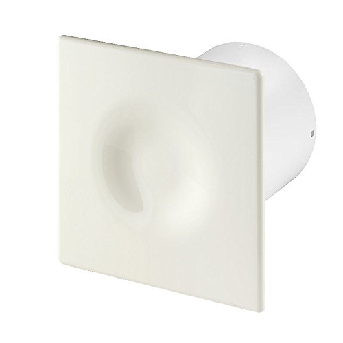 Silent Extractor Fan 100mm / 4" with Humidity Sensor and Non Return Valve Low Energy Consumption KWS100H (Cream/O)