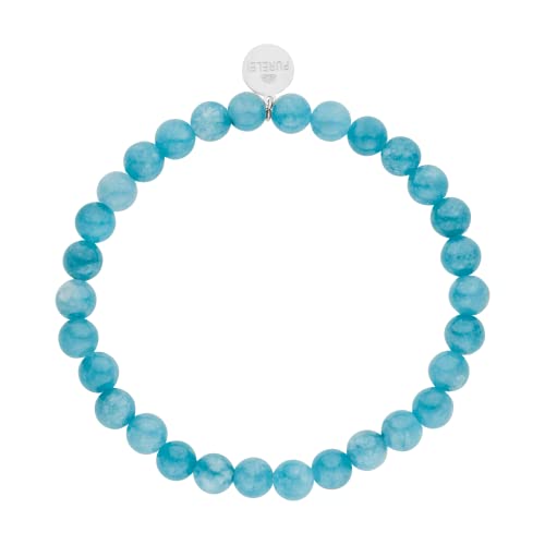 Bracelet en perles bleues aquamarines étanche pour la plage et le quotidien