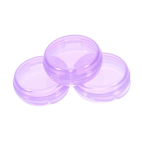 TOGEVAL 3 Piezas Organizador Portátil de Pastillas Pequeño de Plástico Pastillero Redondo con Compartimentos Diarios Resistente y Hermético para Viaje y Uso Diario