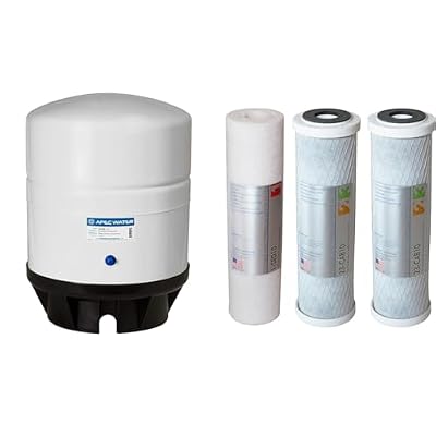 APEC 14 Gallon RO Water Storage Tank and Ultimate Replacement Filter Set for Undersink Reverse Osmosis Systems