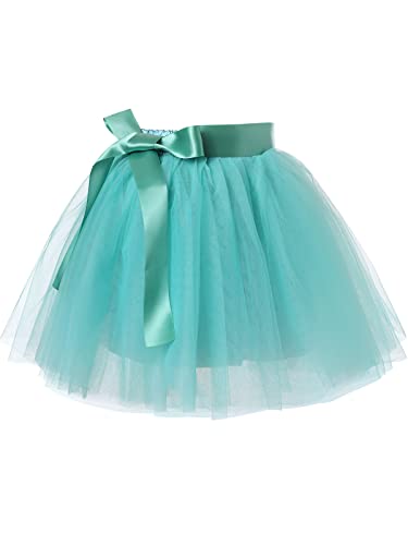 Tüllrock Kinder Tütü Rock Ballettrock Minirock Tanzkleid 7 Lagen Petticoat Ballettkleid für Partys Tanzen Kostüme Fasching Halloween