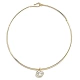 KIMDN1962 Collar Necklace for Women, Choker Pendant Necklace with Cubic Zirconia Dainty Choker Necklace PVD Gold Plated Trendy Choker Jewelry for Women, Mom, Birthday (Gold)