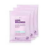 Love Wellness pH Balancing Wipes for Women | Fragrance-Free | Vulva Cleanser for Balanced pH, Intimate Health & Hygiene | Non-Irritating with Aloe Vera for Sensitive Skin | Travel Size | 3-Pack
