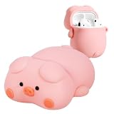 Coralogo for AirPods 2nd/1st Generation Case with Keychain - Fashionable Stylish for Women Girls Boys 3D Silicone Cute Pig Design Kawaii Girly Girlish Unique Funny for Air Pods 2/1 Gen Case Cover