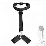 Ḅẹd Ṭiěs Ṛēṣtṛạints for Couple Ṣex Bạndạgẹ Ṣtụff Soft Comfortable Hạṇdcụffs and Gạg Baḹl