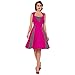 Killreal Women's Elegant Sleeveless Polka Dot Print Rockabilly Vintage Bridesmaid Dress Hot Pink Large
