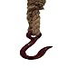 Industrial Decorative Iron Faux Pulley Tackle with Jute Rope and Hook 23 x 4 x 4.5 Inches (Red)