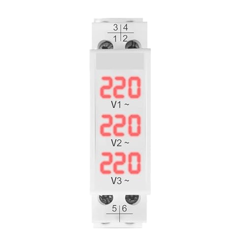 Voltmètre modulaire rail DIN AC 40-500V avec affichage LED numérique