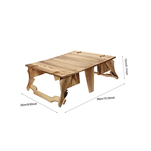 Table pliante portable stable VICASKY bois profond intérieur - 4