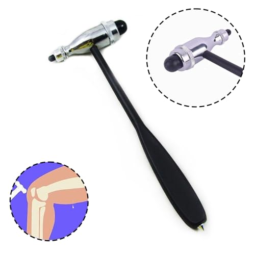Yilceemy Neurologischer Reflexhammer, Medizinische Percussion Reflexhammer, Muscle Reflex Diagnose Hammer, Für Hautreflexe und Oberflächenreaktionen (Schwarz)