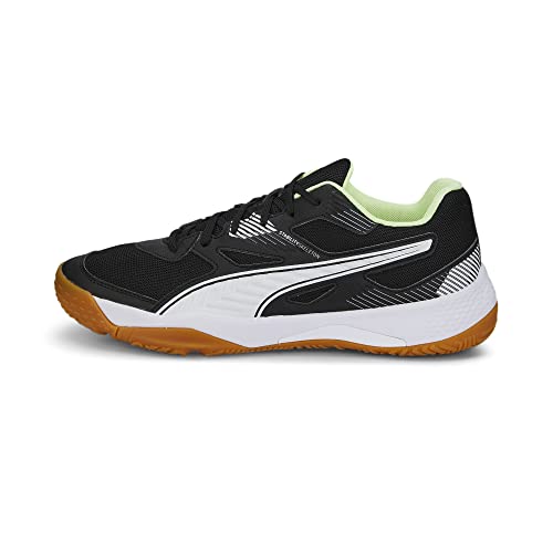 PUMA PUMA Unisex's Solarflash Ii Indoor Court Shoe, Puma Black Puma White Fizzy Light Gum, US 11.5
