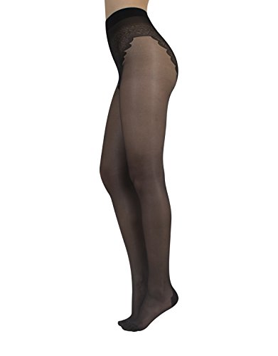 Image of CALZITALY 20 Den Vintage Sheer Back Seam Tights, Cuban Heel Tights, Seamed Pantyhose, Italian Hosiery (S /M /L /XL)
