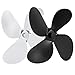 Aspas de repuesto para ventilador de chimenea ventilador de chimenea de 4 aspas accionado por calor, piezas de repuesto aspas universales para ventilador de estufa accesorios para estufas leña(Negro)