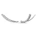Sterling Silver Cubic Zirconia Curved Crawler Climber Hook Earrings