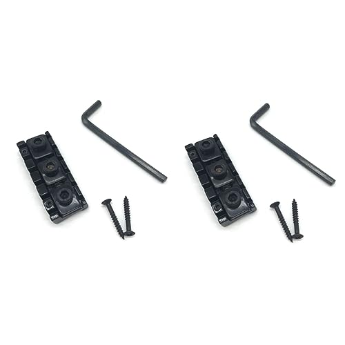 ibasenice 2stücke Schwarze Sicherungsmutter Gitarre Tremolo Doppel-lock-system Robust Und Installieren Geeignet Für Gitarren-zubehör Und Präzise Anpassung