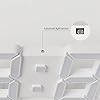 mooas 3D Pure Slim M LED Clock, Multi-Function LED Digital Clock (Calendar, Alarm, Temperature) (11.8 Slim M White Wall Clock with Remote Control)