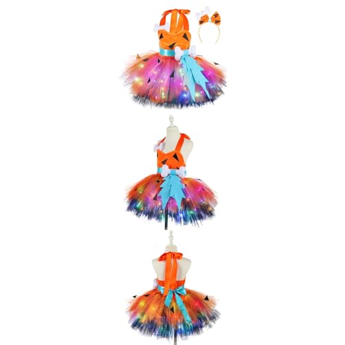 Girl LED Halloween Princess Dresses Up Lace Tutu Tulle Slip Dress Girls Light Up Dress for Halloween Costumes3