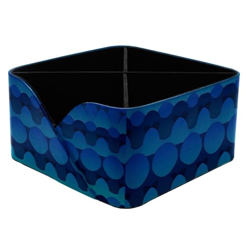 Porte-stylo rectangulaire bleu à double compartiment pour le bureau
