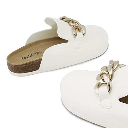 DREAM PAIRS Women's Chain Accent Mules #TOP26
