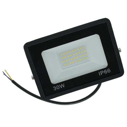 Dotauge Foco LED for Exteriores de 30 W luz Diurna de 6500 K superbrillante con Soporte de muñón for Patio Garaje y Estadio(8pack)
