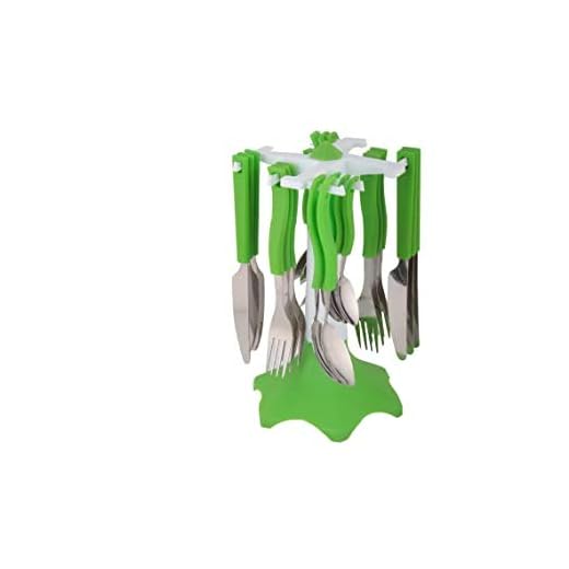 Floraware Regular Cutlery Set, 25-Piece, Green