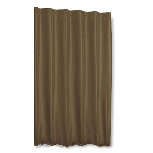 Haus und Deko Thermovorhang 245 x 245 cm Taupe Hell Polar Fleece Kräuselband Wärmeisolierende Vorhänge Gardine Blickdicht Kälteschutz Vorhang Verdunkelungsvorhänge knitterfrei