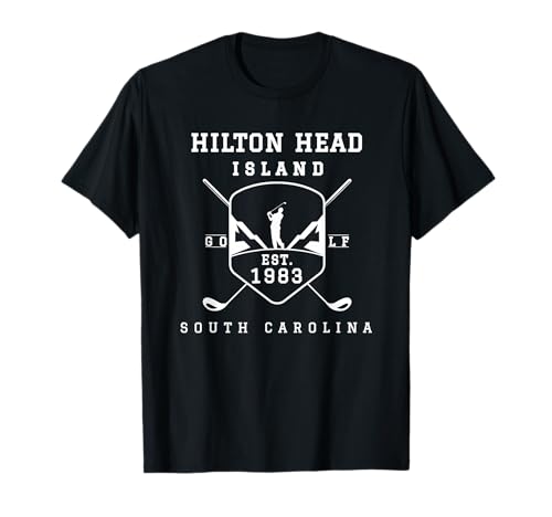 Hilton Head Island Est.1983 Golfer With Golf Club T-Shirt