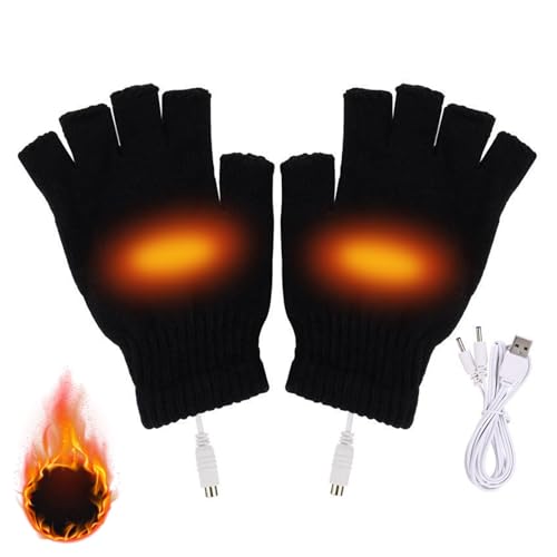 USB Guanti Riscaldati per Uomo e Donna,Guanti Elettrici Riscaldati,Guanti Termici Invernali,Guanti Invernali,Guanti Termici a Maglia,Guanti Riscaldati Invernali per Moto,Sci,Regalo di Natale