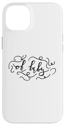 Oh Baby Swirl �X�N���v�g ���p Oh Baby �e�L�X�g ���j�� �X�}�z�P�[�X iPhone 14 Plus �p