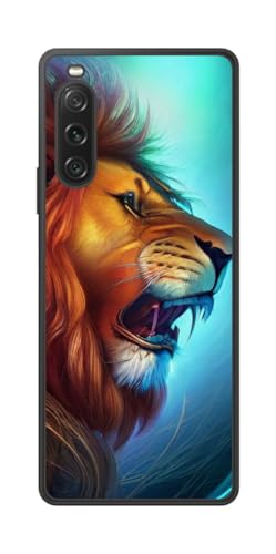 ClearView Sony Xperia 10 V�p �v�����g �w�� �ی� �t�B���� ���{�� AI�摜YK ���C�I��1�iLion 1�j