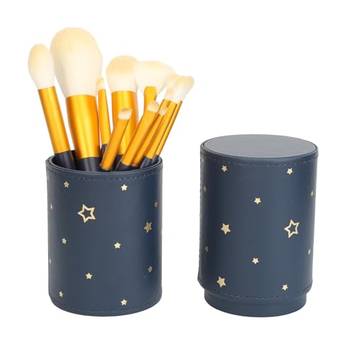 Makeup-Brush-Set-12pcs-Soft-Bristles-Complete-Cosmetic-ToolsOrange-Bag-for-Blending