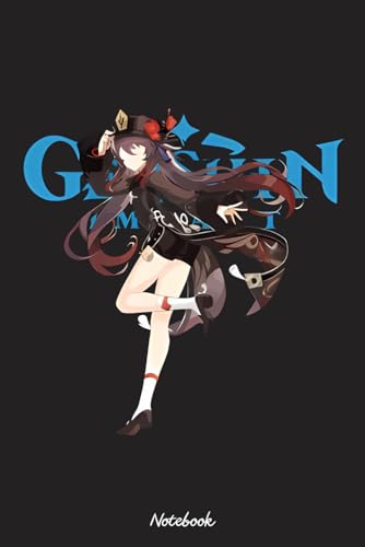 Genshiin Imppact Hu Tao Notebook: Lined College Ruled Paper, Planner, Diary, Journal, 6x9 110 Pages, Matte Finish Cover