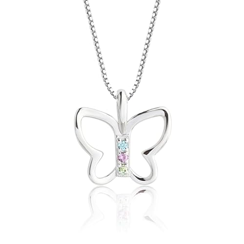 Cherished Moments Girl's Sterling Silver Butterfly Necklace Gift for Toddlers, Little Girls, Teens or Women