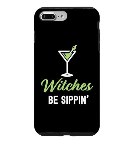 Witches Be Sippin' Happy Halloween ��l�p�h�����N �X�}�z�P�[�X iPhone 7 Plus/8 Plus �p